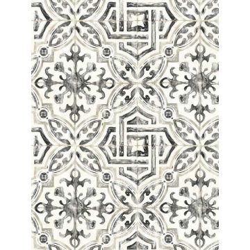 Sonoma Spanish Tile Black Wallpaper