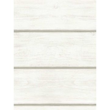 Cassidy Wood Planks White Wallpaper