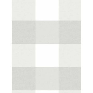 Amos Gingham Grey Wallpaper