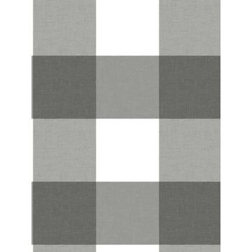 Amos Gingham Charcoal Wallpaper