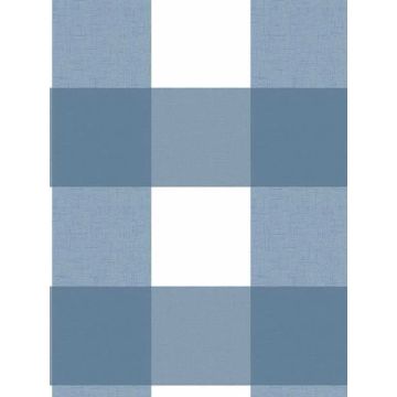 Amos Gingham Navy Wallpaper
