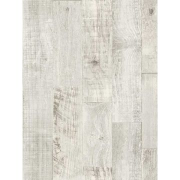 Chebacco Wooden Planks Light Grey Wallpaper