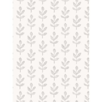 Whiskers Leaf Light Grey Wallpaper