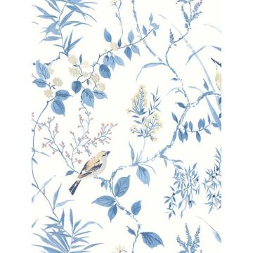 Imperial Garden Botanical Blue Wallpaper