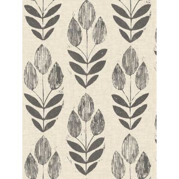 Garland Block Tulip Black Wallpaper