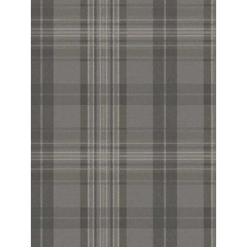 Austin Plaid Charcoal Wallpaper