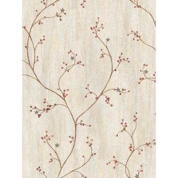 Justine Berry Trail Light Grey Wallpaper