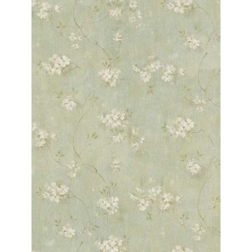 Braham Floral Trail Aqua Wallpaper