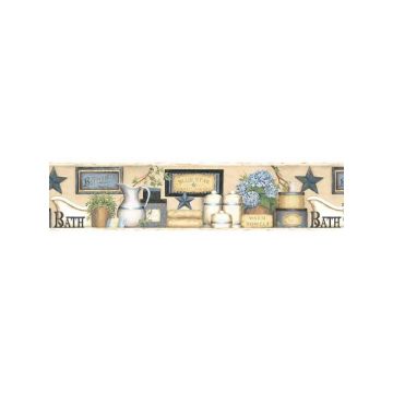 Martha Country Bath Blue Border