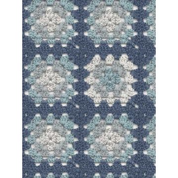 Maud Crochet Geometric Blue Wallpaper