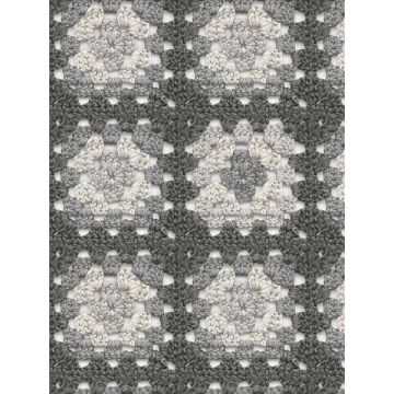 Maud Crochet Geometric Grey Wallpaper