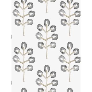Plum Tree Botanical Black Wallpaper