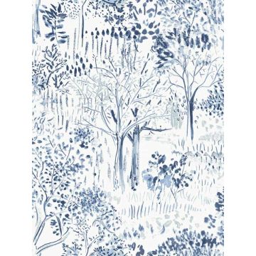 Walden Forest Navy Wallpaper