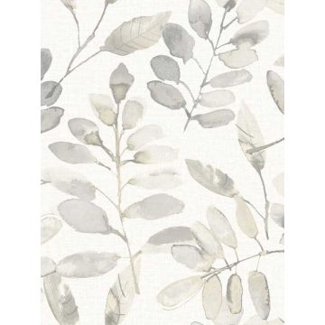 Pinnate Leaves Taupe Wallpaper