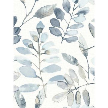 Pinnate Leaves Blue Wallpaper