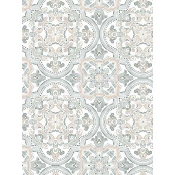 Concord Medallion Coral Wallpaper