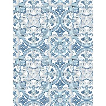 Concord Medallion Blue Wallpaper