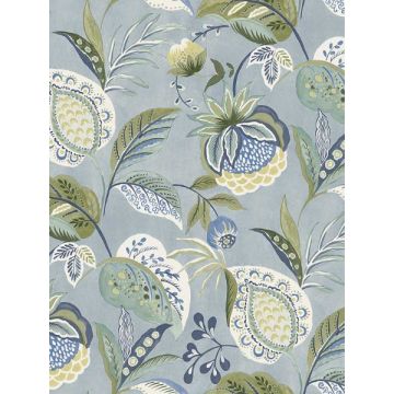 Bohemian Jacobean Blue Wallpaper