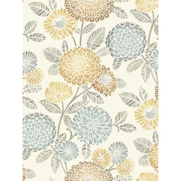Zalipie Floral Trail Apricot Wallpaper