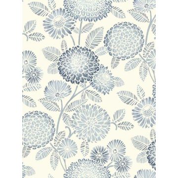 Zalipie Floral Trail Blue Wallpaper
