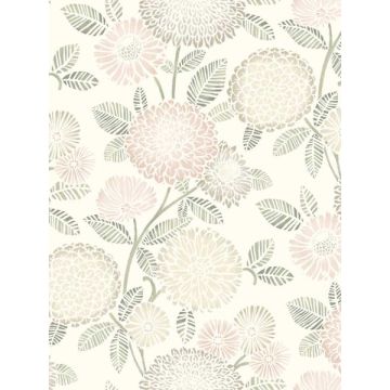 Zalipie Floral Trail Blush Wallpaper