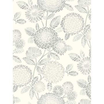 Zalipie Floral Trail Grey Wallpaper
