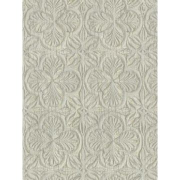 Karachi Wooden Damask Light Blue Wallpaper