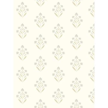 Kova Floral Crest Yellow Wallpaper