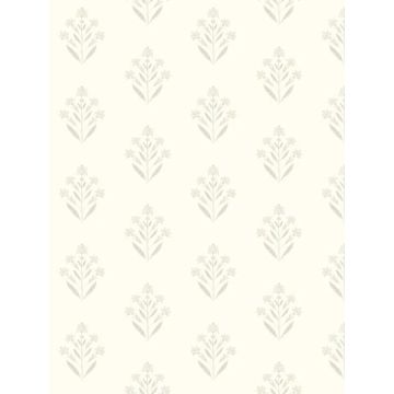 Kova Floral Crest Dove Wallpaper