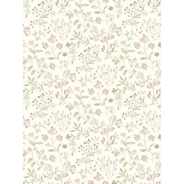 Tarragon Dainty Meadow Blush Wallpaper