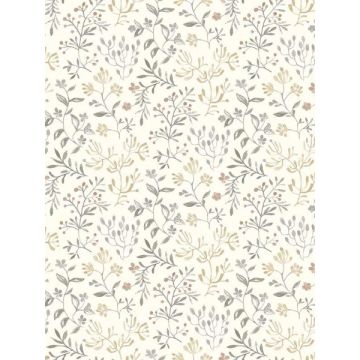 Tarragon Dainty Meadow Grey Wallpaper