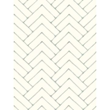Oswin Tiered Herring Teal Wallpaper