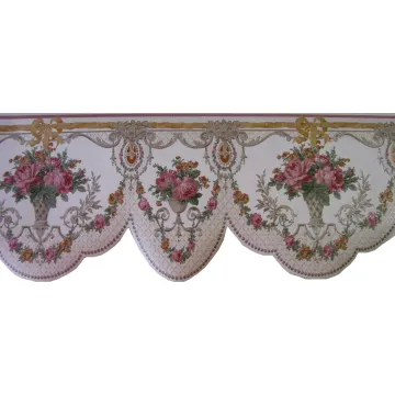 Roses In Flower Vase Wallpaper Border - Imperial