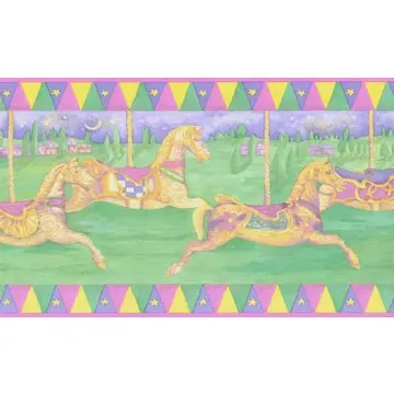 Carousel Horse Wallpaper Border