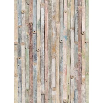 Vintage Wood 4 Panel Neutral Mural