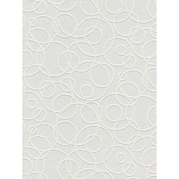 Artemisia Circles Paintable White Wallpaper