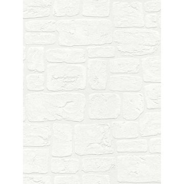 Gaffrey Paintable White Wallpaper