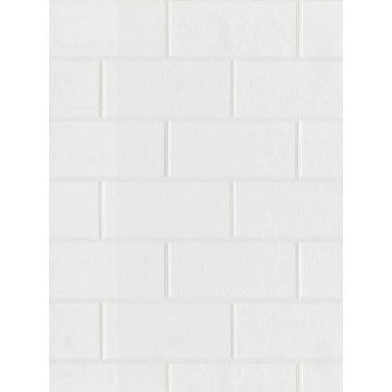 Galley Subway Tile Paintable White Wallpaper