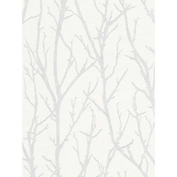 Redford Birch Paintable White Wallpaper
