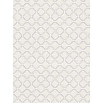 Armin Diamond Trellis Paintable White Wallpaper