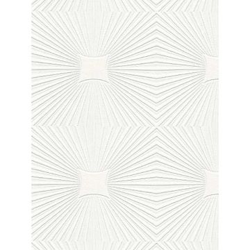 Silvie Tin Burst Paintable White Wallpaper