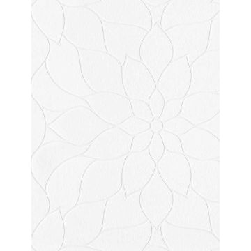 Anselm Floral Bloom Paintable White Wallpaper