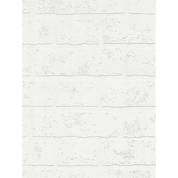 Bridgers Exposed Brick Wall Paintable White Wallpaper