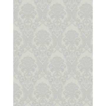 Renatta Damask Silver Wallpaper