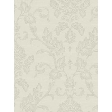 Antonella Scroll Silver Wallpaper