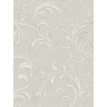 Noemi Acanthus Silver Wallpaper