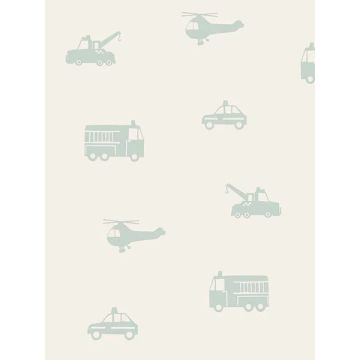 Briony Vehicles Sage Wallpaper