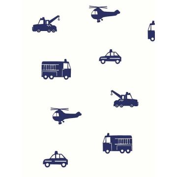 Briony Vehicles Navy Wallpaper