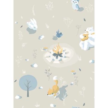Jesper Campfire Beige Wallpaper