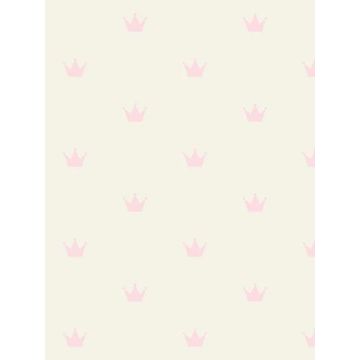 Bea Crowns Light Pink Wallpaper
